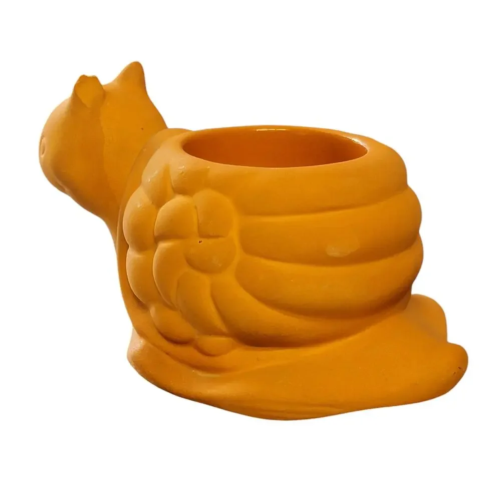 PartyLite Snail Tealight Holder Terra Cotta Candle Wee Three Home Decor Retired‎ - Picture 2 of 7